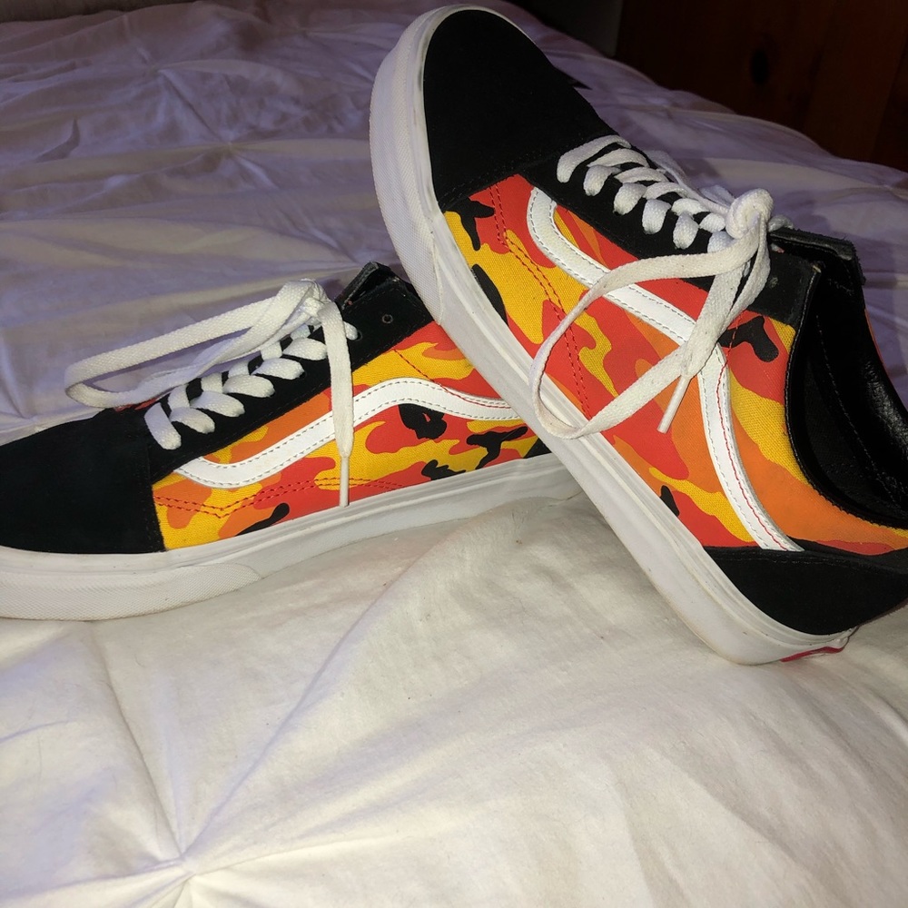 Orange Camo Vans